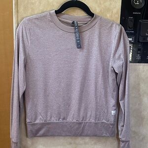 Vuori Heathered Brown Long Sleeve Top